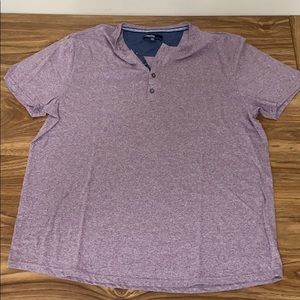 Commerce 4 button Henley size XXL purple.